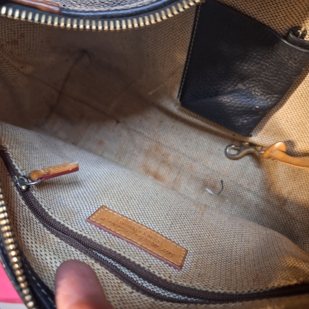 Dooney & Bourke Black  Leather Trim Shoulder Bag - Picture 8 of 13